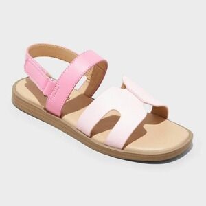 Art Class Sandals Girls Size 2 Pink Ankle Strap H-Band Casual‎ NWT